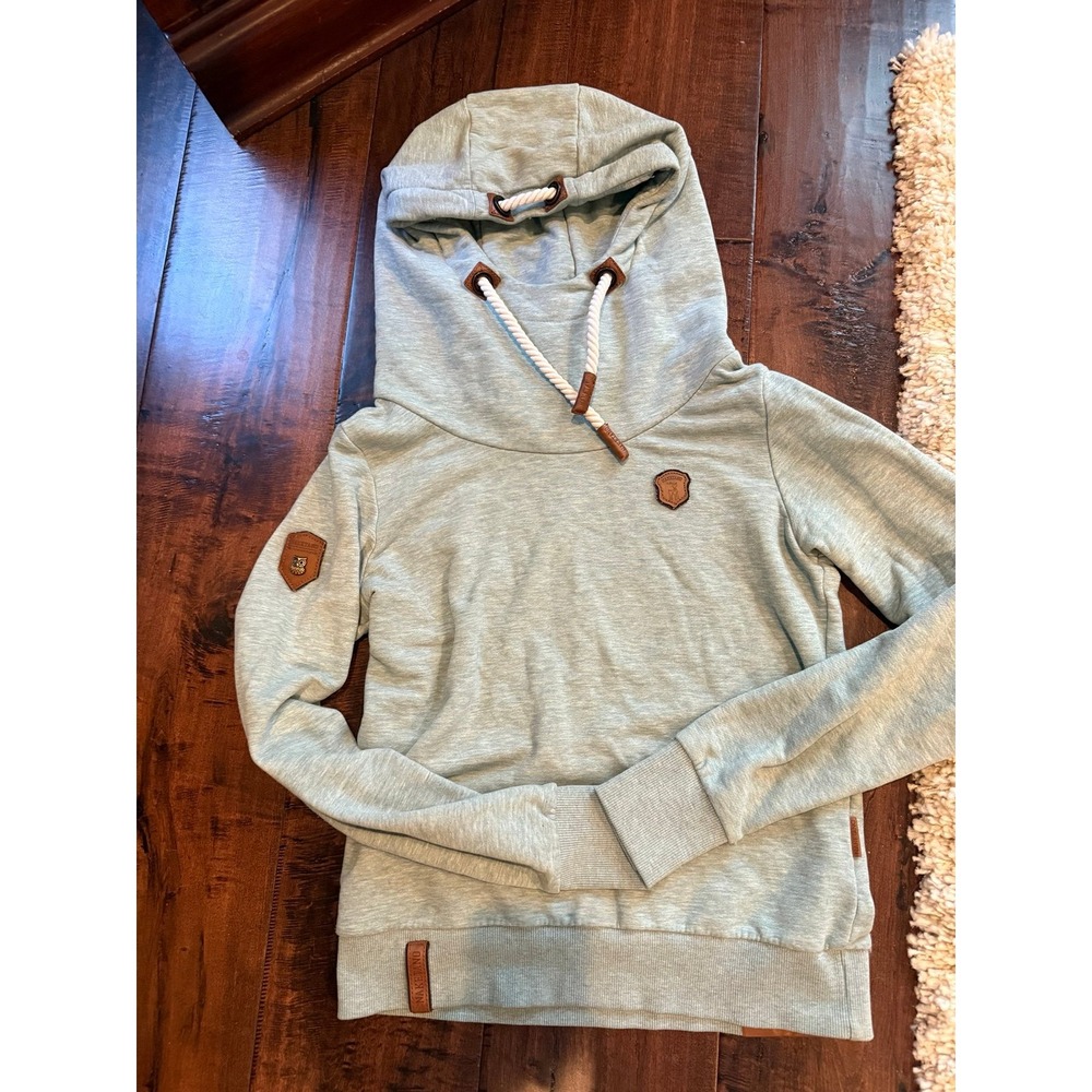 Naketano brave new world hoody hoodie medium green blue mint‎